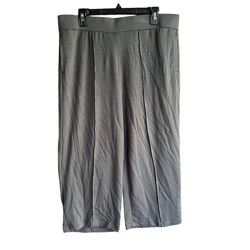 ✅Ruby Rd. Petite Knit Lounge Palazzo Pant with Piping
